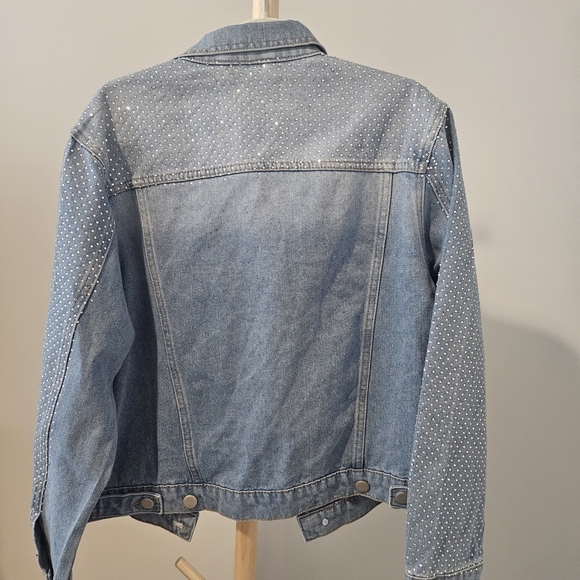 Galita Fashion Blue Denim Rhinestone Jacket, Size S (NWT) - Picture 4 of 5